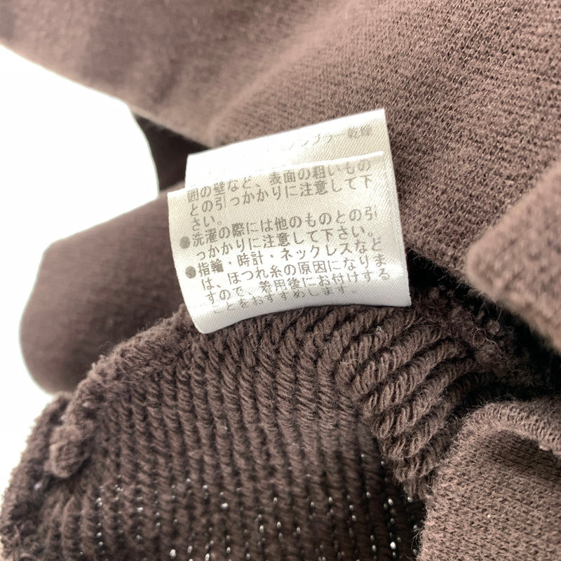 【中古品】【レディース】 MR.OLIVE ミスターオリーブ ハーフジップトップス ワッフルニット風スウェット 140-260506-sy-04-otoh サイズ：M カラー：ブラウン系 万代Net店