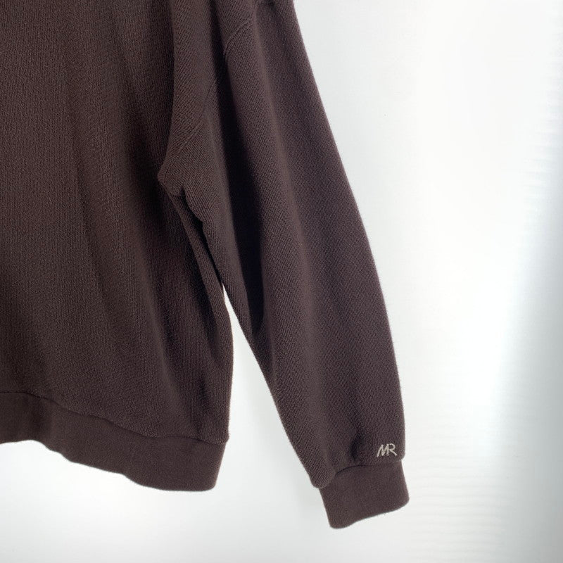 【中古品】【レディース】 MR.OLIVE ミスターオリーブ ハーフジップトップス ワッフルニット風スウェット 140-260506-sy-04-otoh サイズ：M カラー：ブラウン系 万代Net店