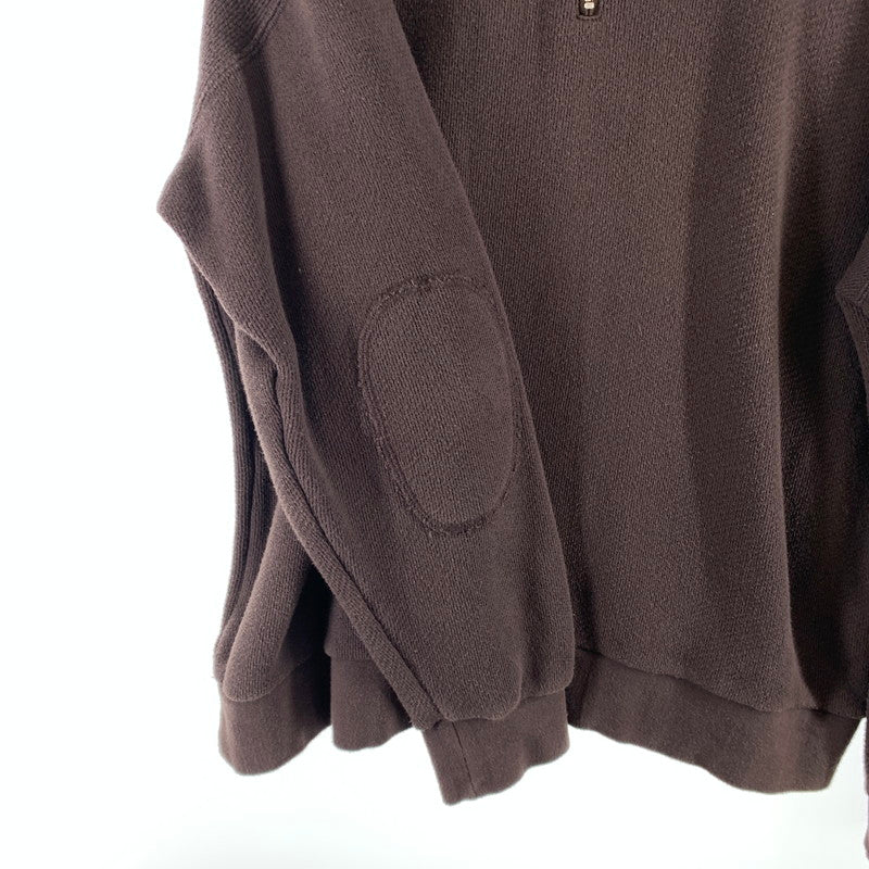 【中古品】【レディース】 MR.OLIVE ミスターオリーブ ハーフジップトップス ワッフルニット風スウェット 140-260506-sy-04-otoh サイズ：M カラー：ブラウン系 万代Net店