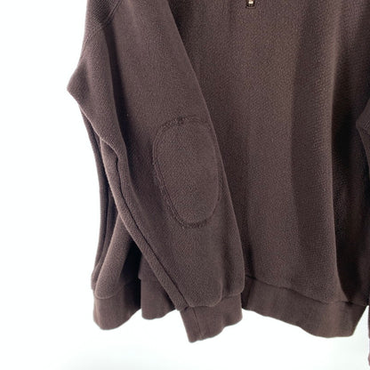 【中古品】【レディース】 MR.OLIVE ミスターオリーブ ハーフジップトップス ワッフルニット風スウェット 140-260506-sy-04-otoh サイズ：M カラー：ブラウン系 万代Net店