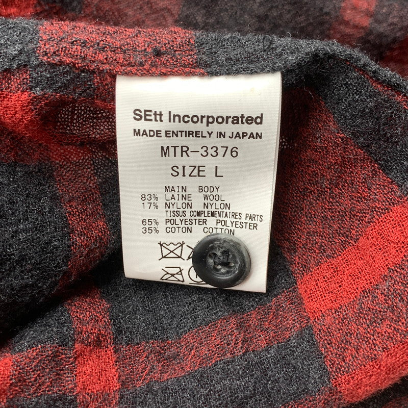 【中古美品】【メンズ】 MOUNTAIN RESEARCH MTR-3376 HOODED MT SHIRT マウンテンリサーチ 長袖シャツ ブランド 古着 (fuz) 140-260606-gm-13-oto サイズ：L カラー：レッド 万代Net店