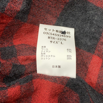 【中古美品】【メンズ】 MOUNTAIN RESEARCH MTR-3376 HOODED MT SHIRT マウンテンリサーチ 長袖シャツ ブランド 古着 (fuz) 140-260606-gm-13-oto サイズ：L カラー：レッド 万代Net店