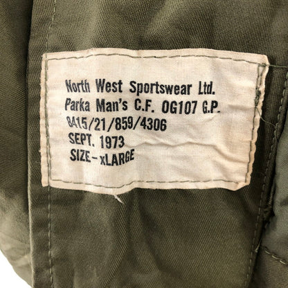 【中古品】【メンズ】 North West Sportswear Ltd. Parka Man's C.F. OG107 G.P. ノースウエスト モッズコート 146-260320-ts-01-otoh サイズ：XL カラー：オリーブ 万代Net店