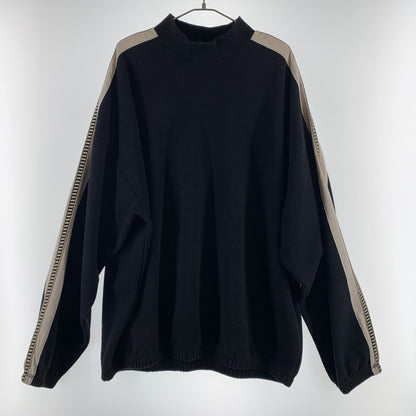 【中古品】【メンズ】 SASQUATCHFABRIX サスクワッチファブリックス 22SS-CSL-001 レーステープモックネックセーター 140-260607-st-06-otoh サイズ：XL カラー：ブラック 万代Net店