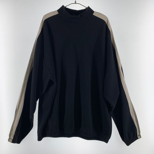 【中古品】【メンズ】 SASQUATCHFABRIX サスクワッチファブリックス 22SS-CSL-001 レーステープモックネックセーター 140-260607-st-06-otoh サイズ：XL カラー：ブラック 万代Net店