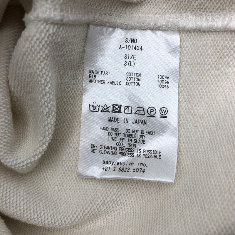 【中古品】【メンズ】 SABY A-101434 TWOTONE HOODED SHIRT サバイ ツートーン フーデッド スウェット パーカー 140-260612-sm-03-otoh サイズ：L カラー：クリーム 万代Net店