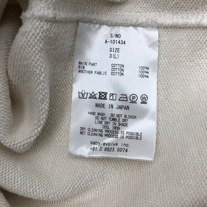 【中古品】【メンズ】 SABY A-101434 TWOTONE HOODED SHIRT サバイ ツートーン フーデッド スウェット パーカー 140-260612-sm-03-otoh サイズ：L カラー：クリーム 万代Net店