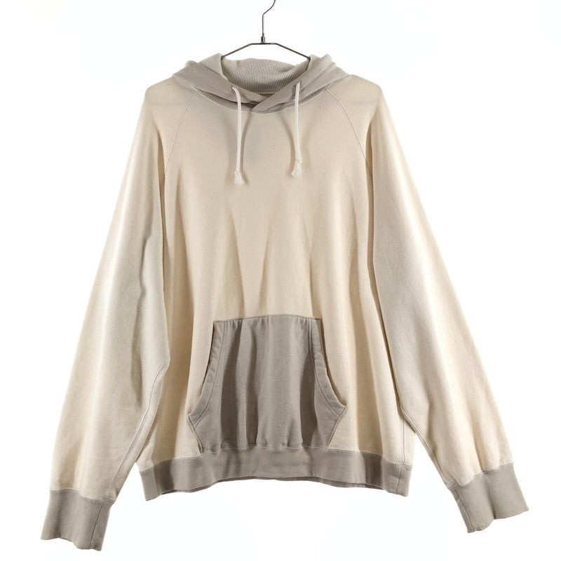 【中古品】【メンズ】 SABY A-101434 TWOTONE HOODED SHIRT サバイ ツートーン フーデッド スウェット パーカー 140-260612-sm-03-otoh サイズ：L カラー：クリーム 万代Net店