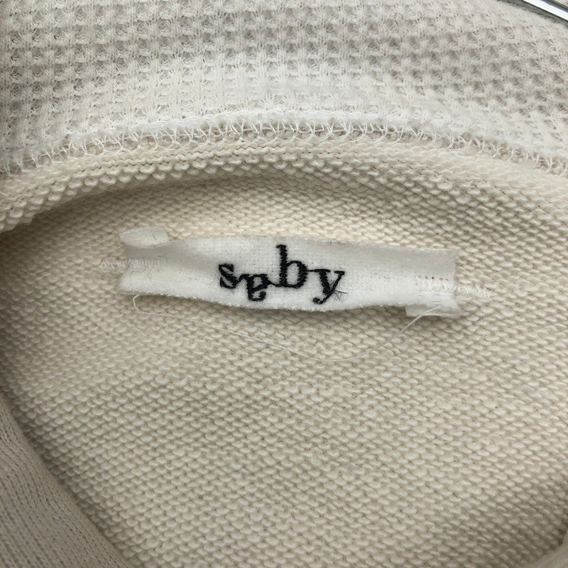 【中古品】【メンズ】 SABY A-101434 TWOTONE HOODED SHIRT サバイ ツートーン フーデッド スウェット パーカー 140-260612-sm-03-otoh サイズ：L カラー：クリーム 万代Net店