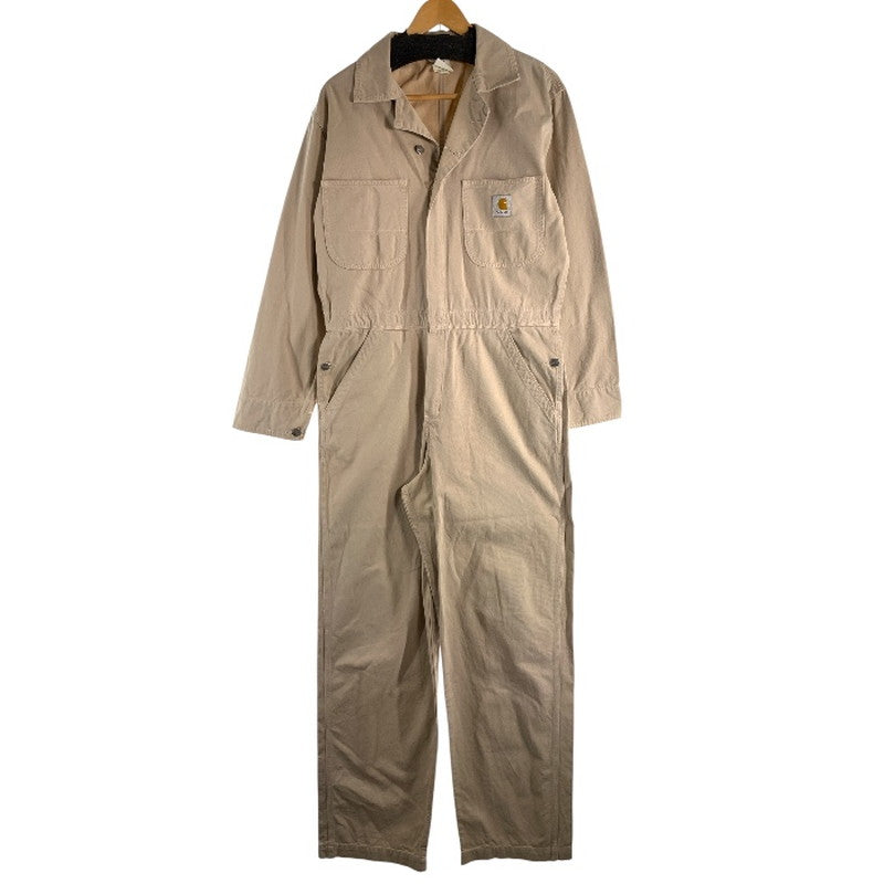 【中古品】【メンズ】 CARHARTT カーハート ダック オールインワン つなぎ ブランド 古着 (fuz) 157-260606-gm-25-oto サイズ：40 カラー：ベージュ 万代Net店