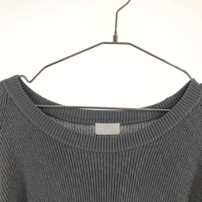 【中古品】【レディース】 URU TOKYO ウル東京 19SUK04 コットンシルクニット　チャコールグレー系 140-260506-sy-01-otoh サイズ：F カラー：チャコールグレー系 万代Net店