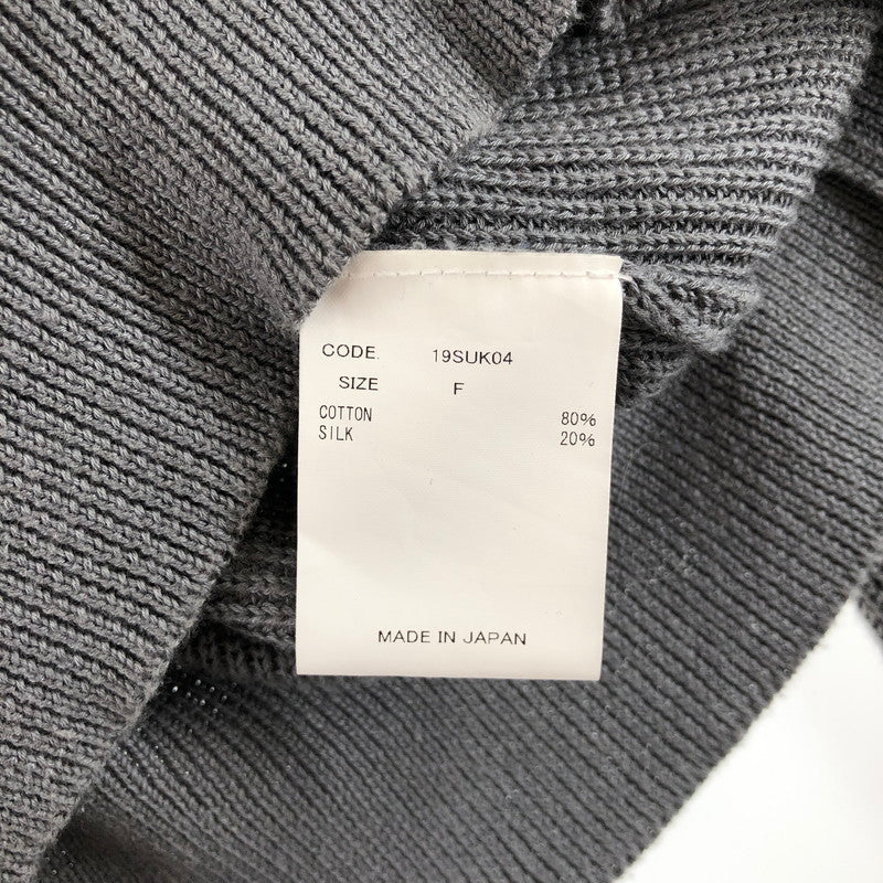 【中古品】【レディース】 URU TOKYO ウル東京 19SUK04 コットンシルクニット　チャコールグレー系 140-260506-sy-01-otoh サイズ：F カラー：チャコールグレー系 万代Net店