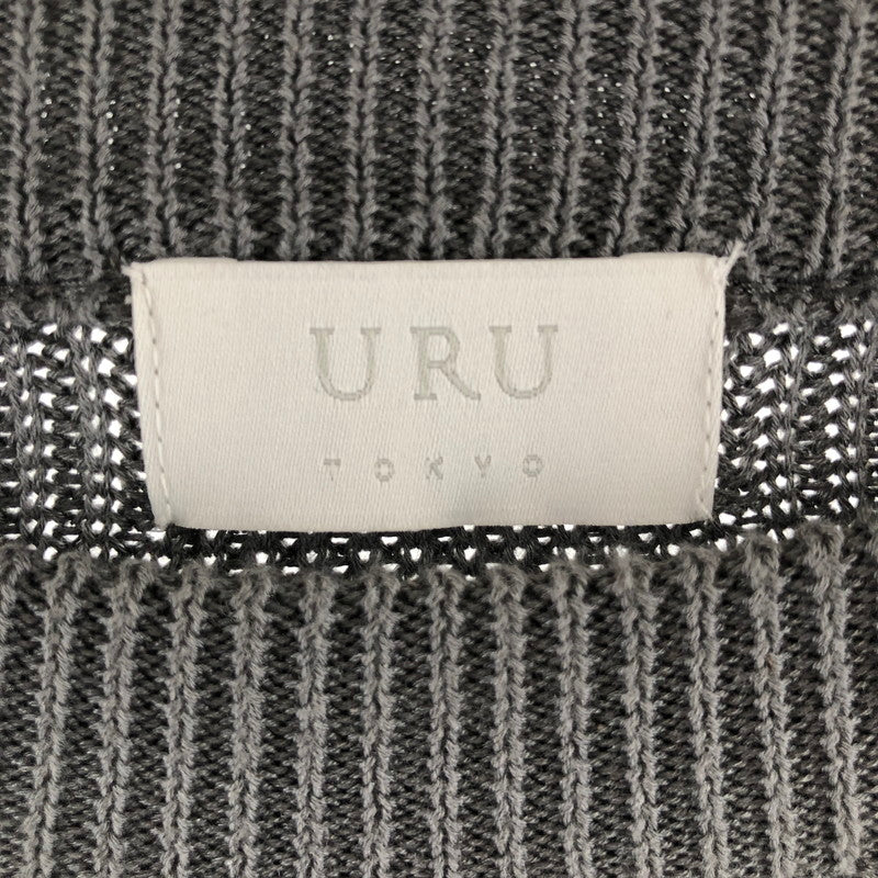 【中古品】【レディース】 URU TOKYO ウル東京 19SUK04 コットンシルクニット　チャコールグレー系 140-260506-sy-01-otoh サイズ：F カラー：チャコールグレー系 万代Net店