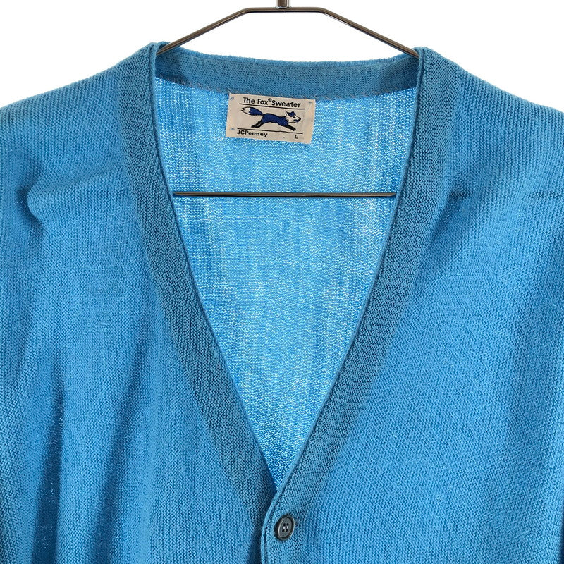 【中古品】【メンズ】 JC PENNY ジェイシーペニー アクリルニットカーディガン サックスブルー 146-260605-sm-03-otoh サイズ：L カラー：サックスブルー 万代Net店