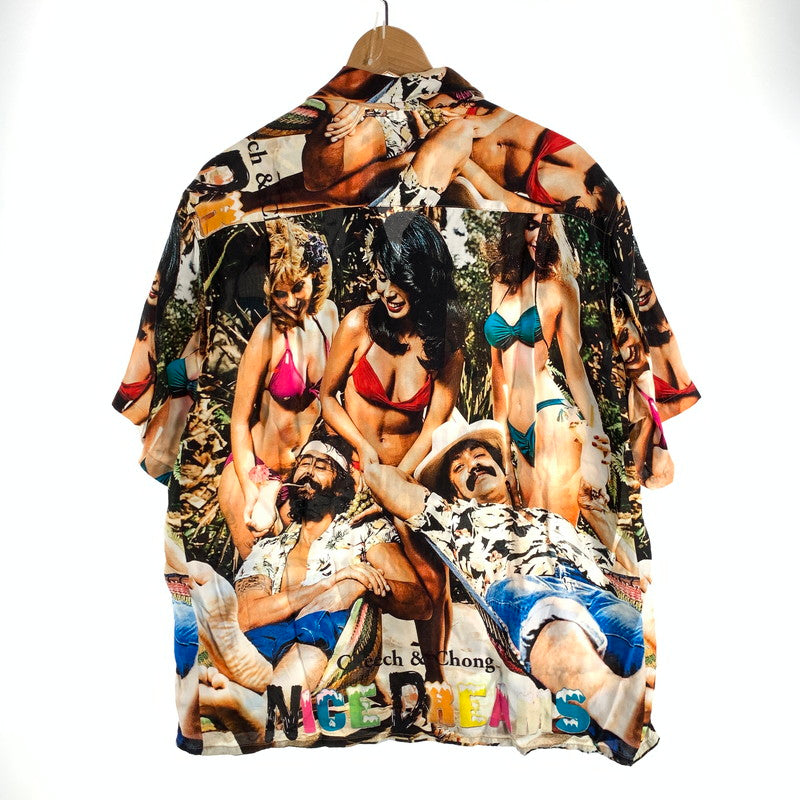 【中古品】【メンズ】 WACKO MARIA 21SS CHEECH&CHONG NICH DREAMS HAWAIAN SHIRT ワコマリア チーチ&チョン ハワイアンシャツ 半袖シャツ ブランド 古着 (fuz) 142-260606-gm-08-oto サイズ：L カラー：総柄 万代Net店