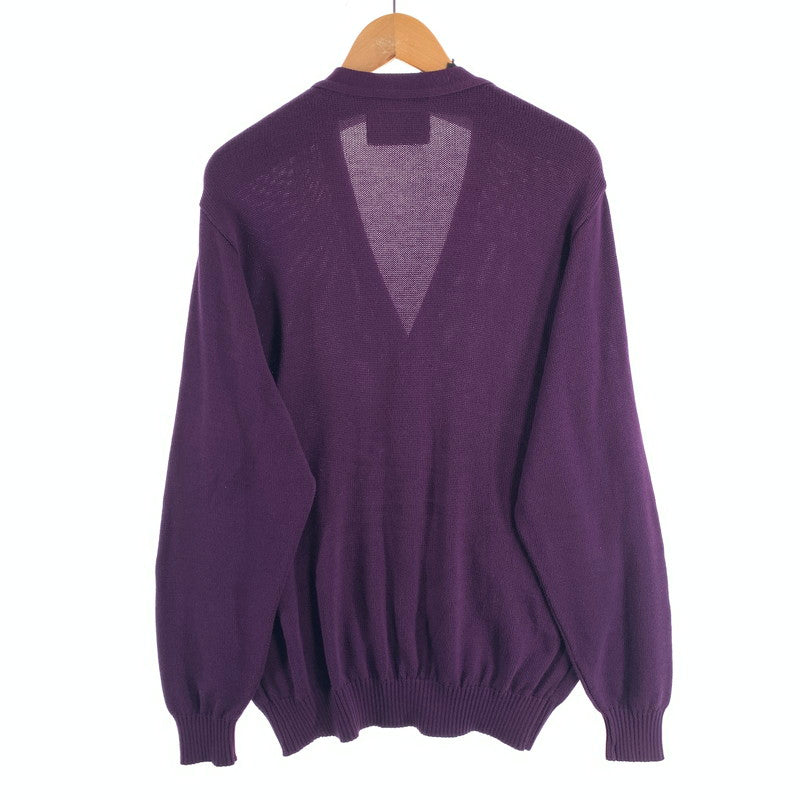 【中古品】【メンズ】 WACKO MARIA CLASSIC KNIT CARDIGAN ワコマリア クラシックニットカーディガン ブランド 古着 (fuz) 142-260606-gm-18-oto サイズ：L カラー：パープル 万代Net店