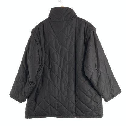 【中古美品】【レディース】 RUMOR ダイヤモンドキリトリバーシブルコート ジャケット ベスト切り替え キルティングジャケット オーバーサイズ ブルゾン ブランド 古着 (fuz) 169-260606-gm-03-oto サイズ：F カラー：ブラック 万代Net店