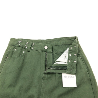 【中古品】【レディース】 MINJMINI STORE ミニミニストアハイウェストデニムワイドパンツ 174-260822-sm-03-otoh カラー：カーキ 万代Net店