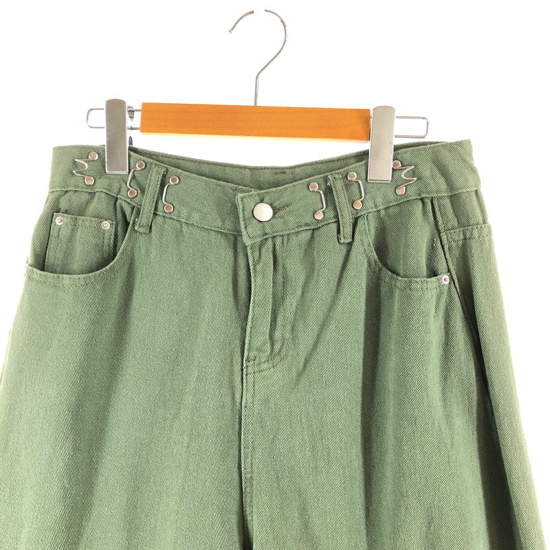 【中古品】【レディース】 MINJMINI STORE ミニミニストアハイウェストデニムワイドパンツ 174-260822-sm-02-otoh カラー：カーキ 万代Net店