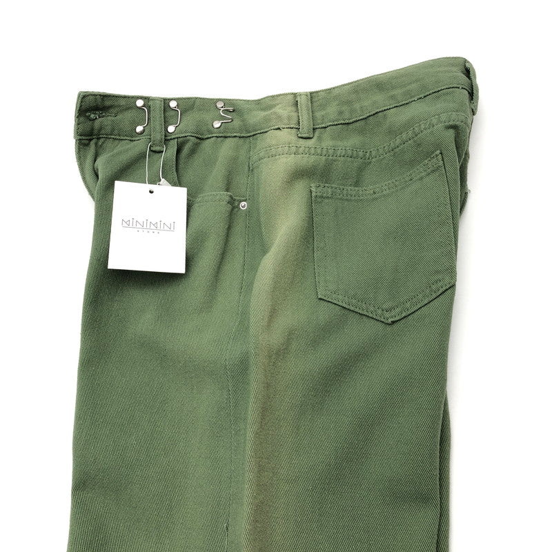 【中古品】【レディース】 MINJMINI STORE ミニミニストアハイウェストデニムワイドパンツ 174-260822-sm-01-otoh カラー：カーキ 万代Net店