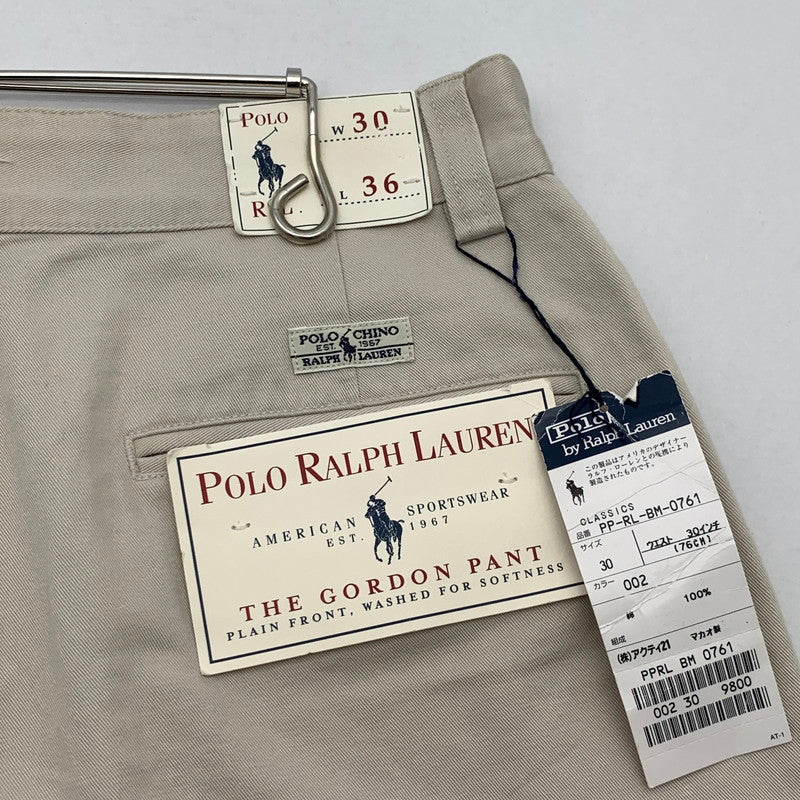 【中古品】【メンズ】 POLO RALPH LAUREN ポロ・ラルフローレン チノパンツ ポロチノ パンツ ボトムス ブランド 古着 (fuz) 158-260606-gm-22-oto サイズ：30 カラー：ベージュ 万代Net店