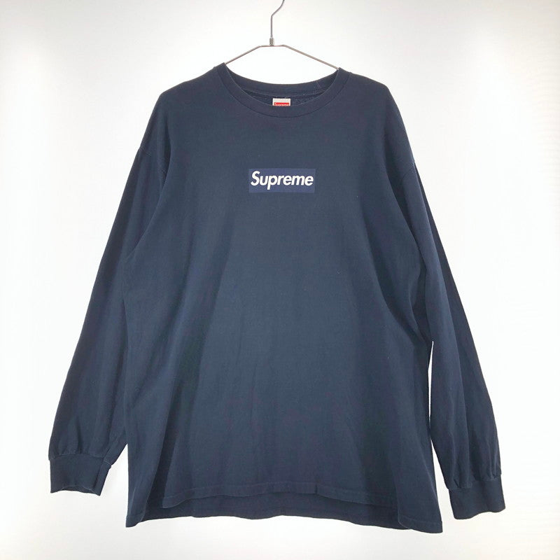 【中古品】【メンズ】 Supreme シュプリーム BOX LOGO L/S TEE 20AW ボックスロゴ ロングスリーブ Tシャツ ロンT 長袖 149-260402-nm-04-otoh サイズ：XL カラー：ネイビー 万代Net店