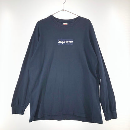 【中古品】【メンズ】 Supreme シュプリーム BOX LOGO L/S TEE 20AW ボックスロゴ ロングスリーブ Tシャツ ロンT 長袖 149-260402-nm-04-otoh サイズ：XL カラー：ネイビー 万代Net店