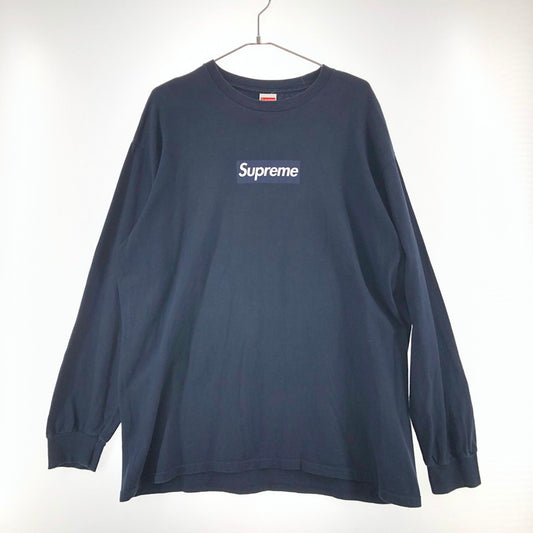 【中古品】【メンズ】 Supreme シュプリーム BOX LOGO L/S TEE 20AW ボックスロゴ ロングスリーブ Tシャツ ロンT 長袖 149-260402-nm-04-otoh サイズ：XL カラー：ネイビー 万代Net店