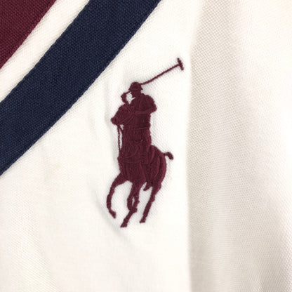【中古品】【メンズ】 POLO RALPH LAUREN ポロ ラルフローレン ビッグポニー カスタムフィット 鹿の子ポロシャツ 146-260506-sy-05-otoh サイズ：L カラー：レッド・ブルー・ホワイト系 万代Net店