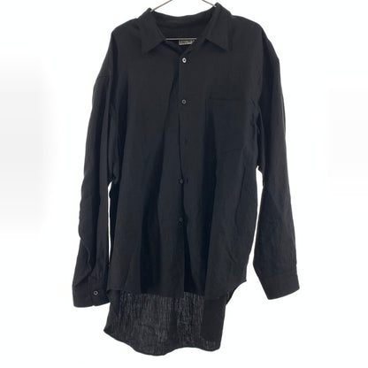 【中古品】【メンズ】 RAKINES ラキネス 01S19HN001H リネン 長袖シャツ 140-260607-st-03-otoh カラー：ブラック 万代Net店