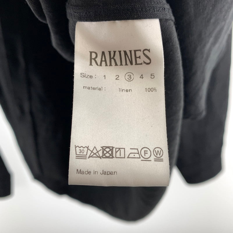 【中古品】【メンズ】 RAKINES ラキネス 01S19HN001H リネン 長袖シャツ 140-260607-st-03-otoh カラー：ブラック 万代Net店