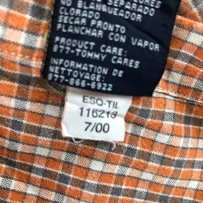 【中古品】【メンズ】 TOMMY HILFIGER トミー ヒルフィガー ヴィンテージ オールドトミー　長袖シャツ 147-260510-sy-06-otoh サイズ：XL カラー：ブラウン系・チェック柄 万代Net店