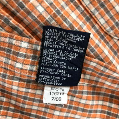 【中古品】【メンズ】 TOMMY HILFIGER トミー ヒルフィガー ヴィンテージ オールドトミー　長袖シャツ 147-260510-sy-06-otoh サイズ：XL カラー：ブラウン系・チェック柄 万代Net店