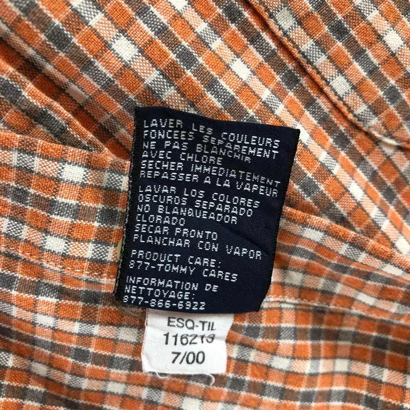 【中古品】【メンズ】 TOMMY HILFIGER トミー ヒルフィガー ヴィンテージ オールドトミー　長袖シャツ 147-260510-sy-06-otoh サイズ：XL カラー：ブラウン系・チェック柄 万代Net店