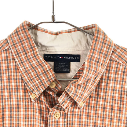 【中古品】【メンズ】 TOMMY HILFIGER トミー ヒルフィガー ヴィンテージ オールドトミー　長袖シャツ 147-260510-sy-06-otoh サイズ：XL カラー：ブラウン系・チェック柄 万代Net店