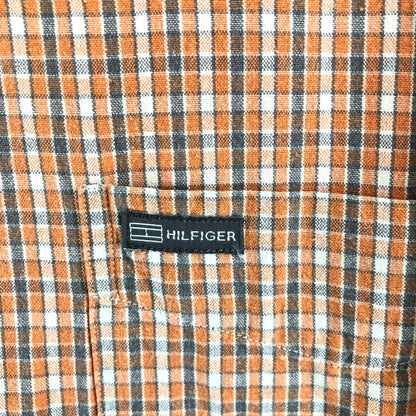【中古品】【メンズ】 TOMMY HILFIGER トミー ヒルフィガー ヴィンテージ オールドトミー　長袖シャツ 147-260510-sy-06-otoh サイズ：XL カラー：ブラウン系・チェック柄 万代Net店