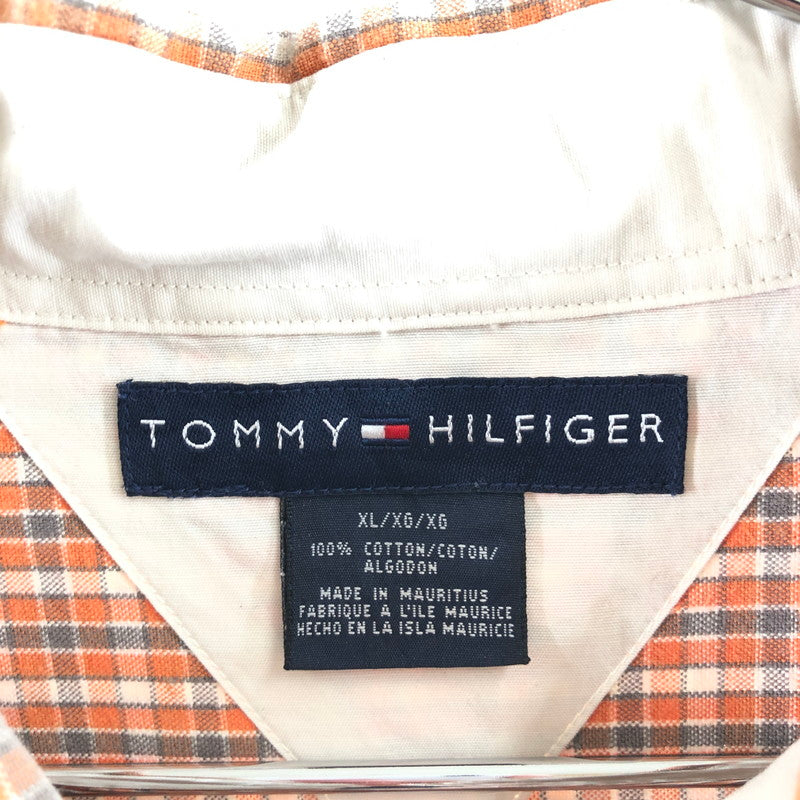 【中古品】【メンズ】 TOMMY HILFIGER トミー ヒルフィガー ヴィンテージ オールドトミー　長袖シャツ 147-260510-sy-06-otoh サイズ：XL カラー：ブラウン系・チェック柄 万代Net店