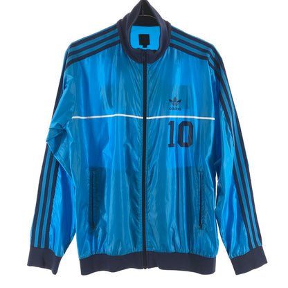 【中古品】【メンズ】 adidas アディダス ナイロンジャケット トレフォイルロゴ 148-260511-sy-07-otoh サイズ：M カラー：ブルー/ネイビーリブライン 万代Net店