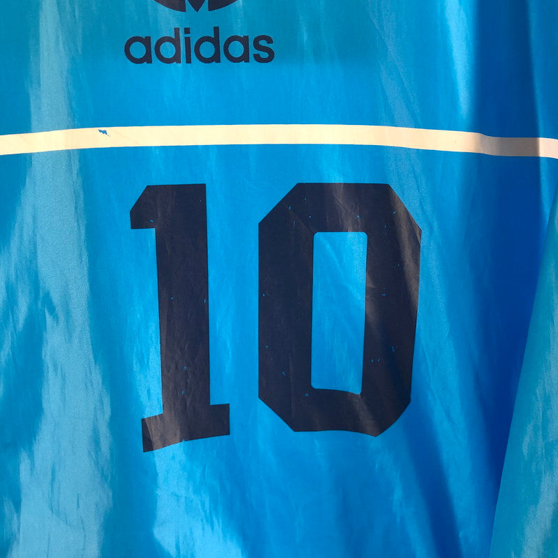 【中古品】【メンズ】 adidas アディダス ナイロンジャケット トレフォイルロゴ 148-260511-sy-07-otoh サイズ：M カラー：ブルー/ネイビーリブライン 万代Net店