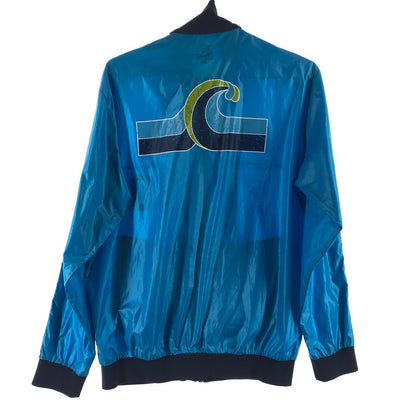 【中古品】【メンズ】 adidas アディダス ナイロンジャケット トレフォイルロゴ 148-260511-sy-07-otoh サイズ：M カラー：ブルー/ネイビーリブライン 万代Net店