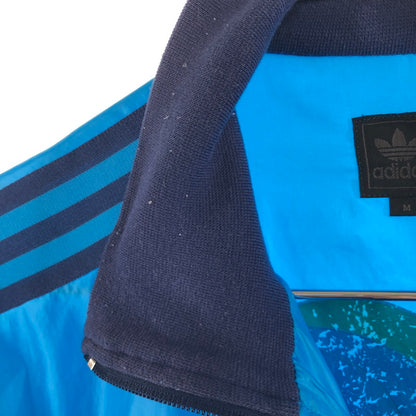 【中古品】【メンズ】 adidas アディダス ナイロンジャケット トレフォイルロゴ 148-260511-sy-07-otoh サイズ：M カラー：ブルー/ネイビーリブライン 万代Net店