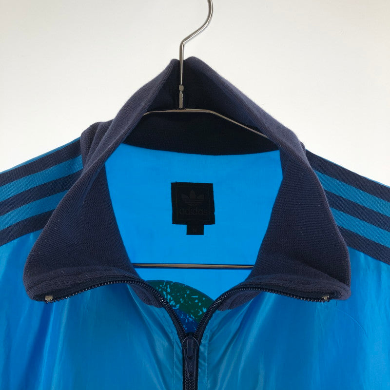 【中古品】【メンズ】 adidas アディダス ナイロンジャケット トレフォイルロゴ 148-260511-sy-07-otoh サイズ：M カラー：ブルー/ネイビーリブライン 万代Net店