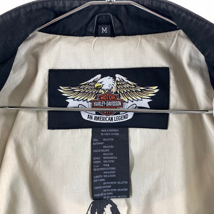 【中古品】【メンズ】 HARLEY DAVIDSON ハーレーダビッドソン WILLIE G WINGED SKULL JACKET コットン ジャケット 145-260607-st-02-otoh カラー：ブラック 万代Net店