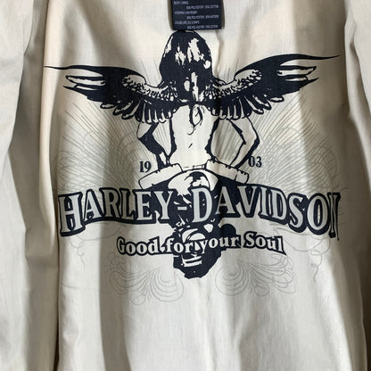 【中古品】【メンズ】 HARLEY DAVIDSON ハーレーダビッドソン WILLIE G WINGED SKULL JACKET コットン ジャケット 145-260607-st-02-otoh カラー：ブラック 万代Net店