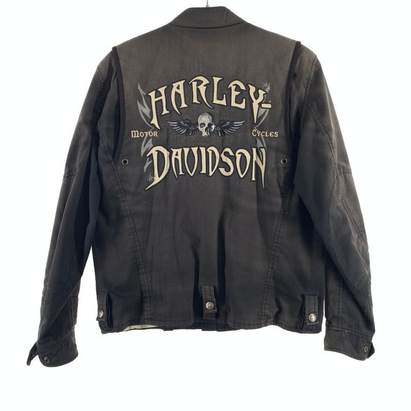 【中古品】【メンズ】 HARLEY DAVIDSON ハーレーダビッドソン WILLIE G WINGED SKULL JACKET コットン ジャケット 145-260607-st-02-otoh カラー：ブラック 万代Net店