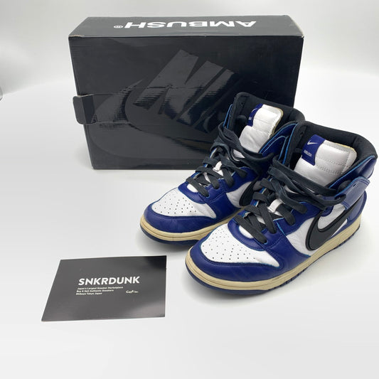 【中古品】【メンズ】 NIKE × AMBUSH ナイキ アンブッシュCU7544-400 DUNK HI AMBUSH "AMBUSH" DEEP ROYAL BLUE BLACK-WHITE スニーカー 靴 160-260618-st-08-otoh カラー：ディープロイヤルブルー/ホワイト－ペールアイボリー/ブラック 万代Net店