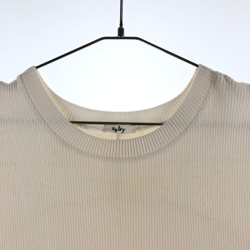 【中古品】【メンズ】 SABY 20B01-1-301 サバイ ニットベスト 147-260818-sm-02-otoh サイズ：L カラー：ホワイト 万代Net店