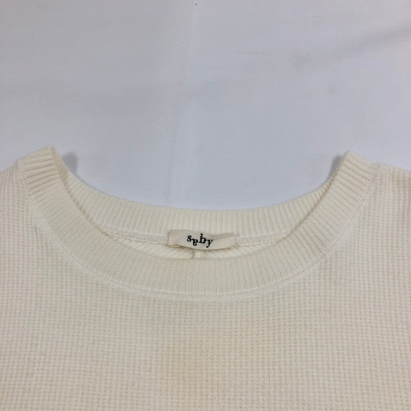 【中古品】【メンズ】 SABY 20B01-1-301 サバイ ニットベスト 147-260818-sm-02-otoh サイズ：L カラー：ホワイト 万代Net店