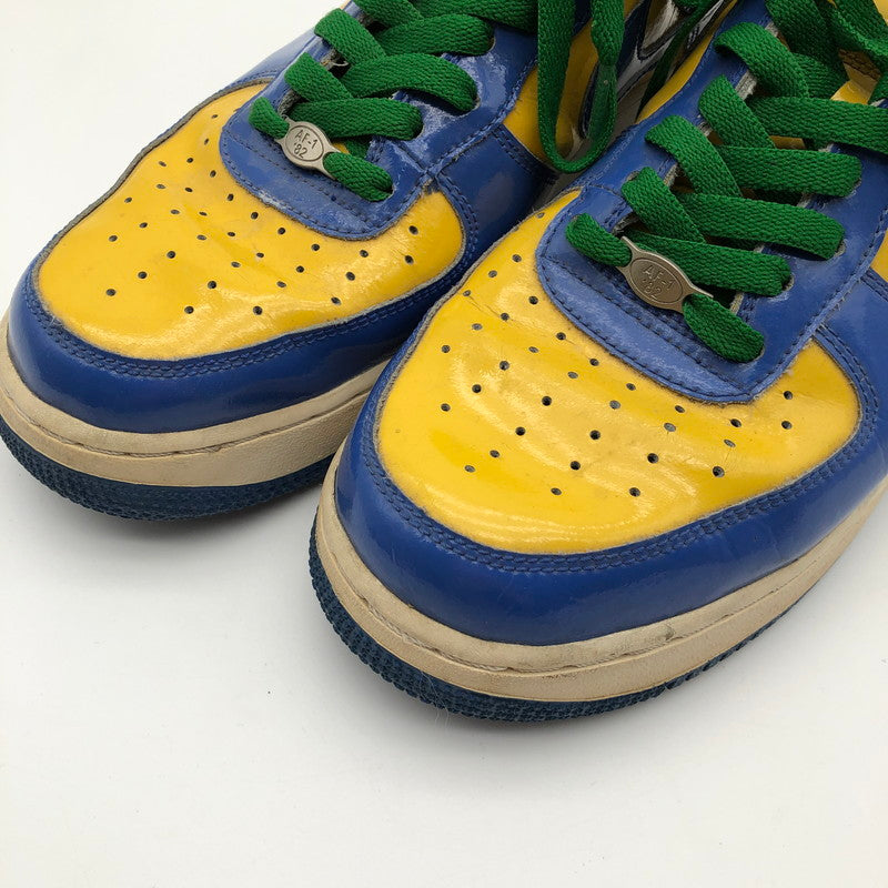 【中古品】【メンズ】 NIKE 309096-221 AIR FORCE 1 LOW PREMIUM ナイキ エアフォース1 ロー ワールドカップ ブラジルスニーカー 靴 160-260714-sm-07-otoh カラー：イエロー ブルー 万代Net店