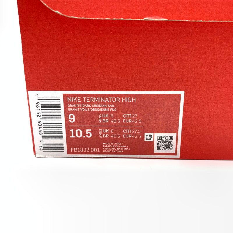 【中古美品】【メンズ】 NIKE ナイキ FB1832-001 NIKE TERMINATOR HIGH "Georgetown"スニーカー 靴 160-260505-st-05-otoh カラー：グラナイト / ダークオブシディアン / セイル 万代Net店